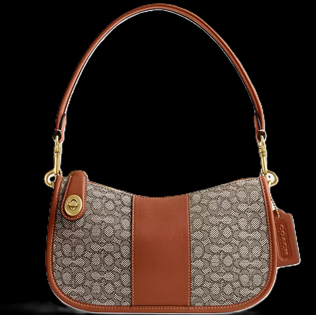 Túi Coach Swinger Micro Signature Jacquard 'Brown' CM559-B4TA7