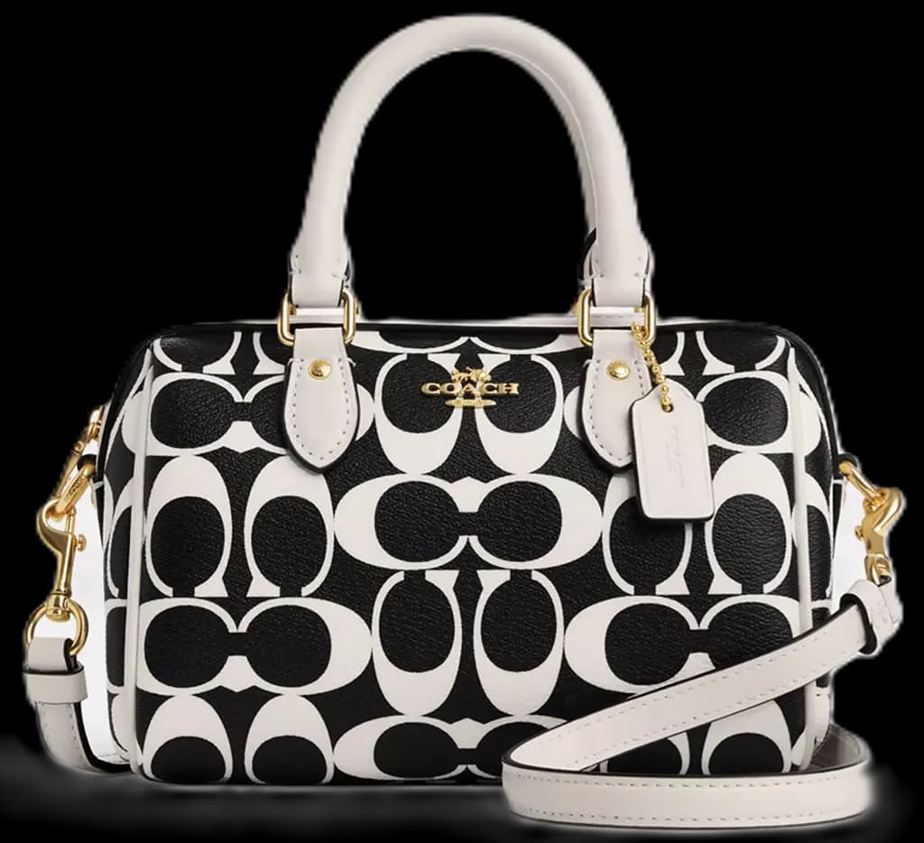 Túi Coach Mini Rowan Signature Canvas 'Black' CO960-IMA47