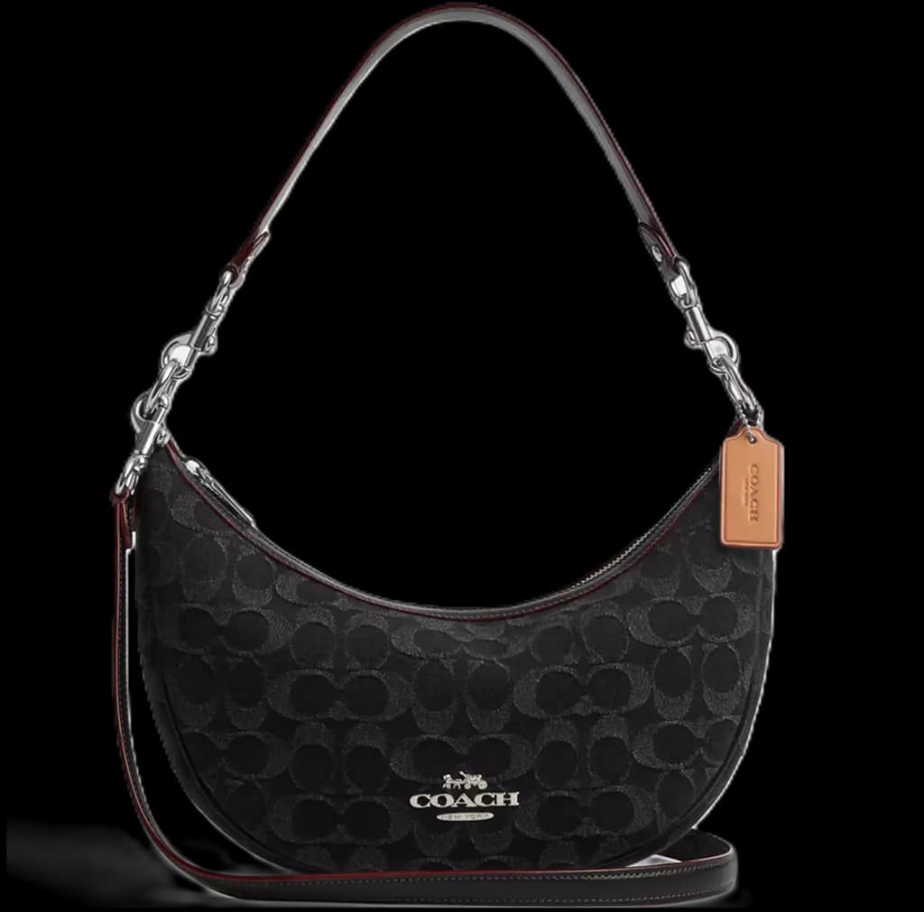 Túi Coach Aria Signature Denim 'Black' CP100-SVBK