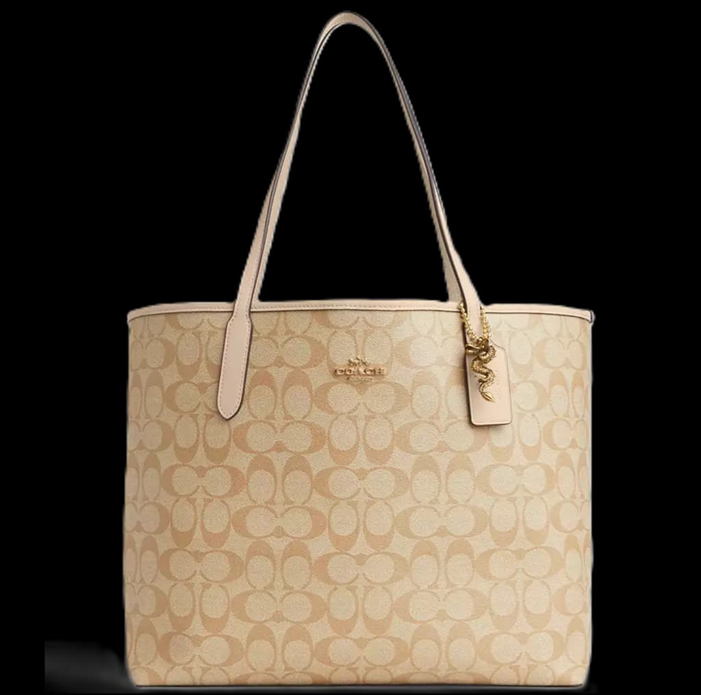 Túi Coach New Year City Tote Dragon 'Light Khaki' CQ188-IMU4V