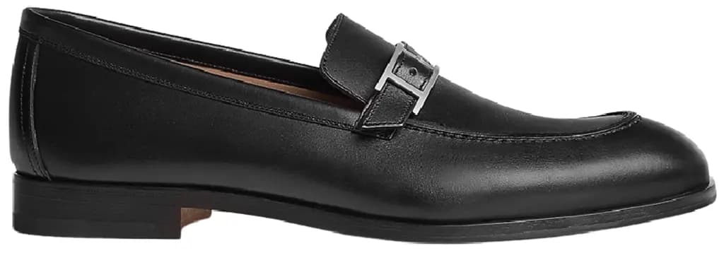 Giày Hermes Monterey Calfskin Loafer 'Black' H171435ZH02410