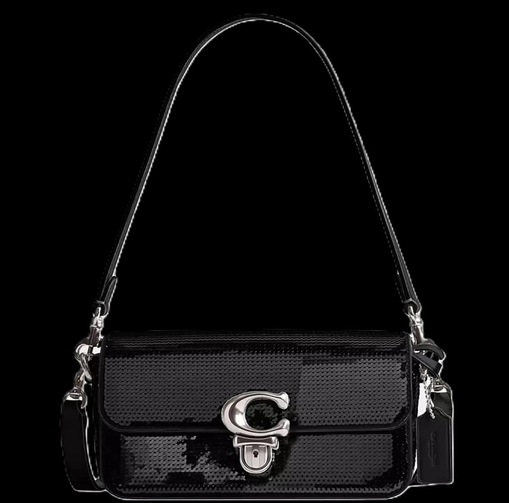 Túi Coach Studio Baguette Bag Sequins 'Black' CM428-LHBLK