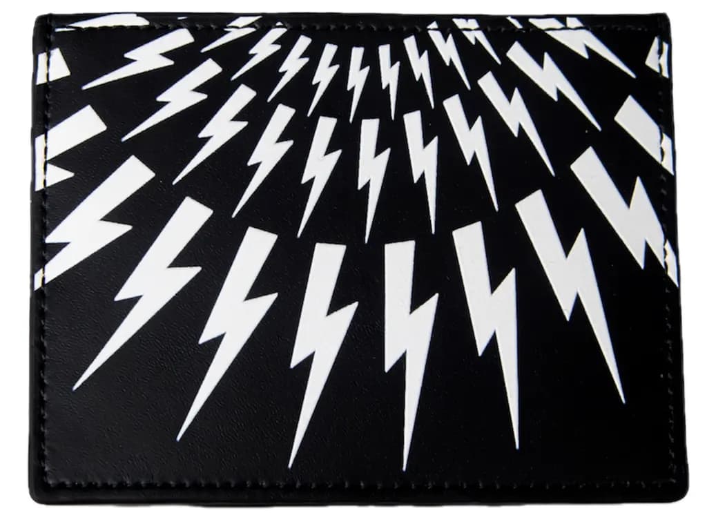Ví Neil Barrett Thunder Fairisle Cardholder 'Black' PBSG197-P9202