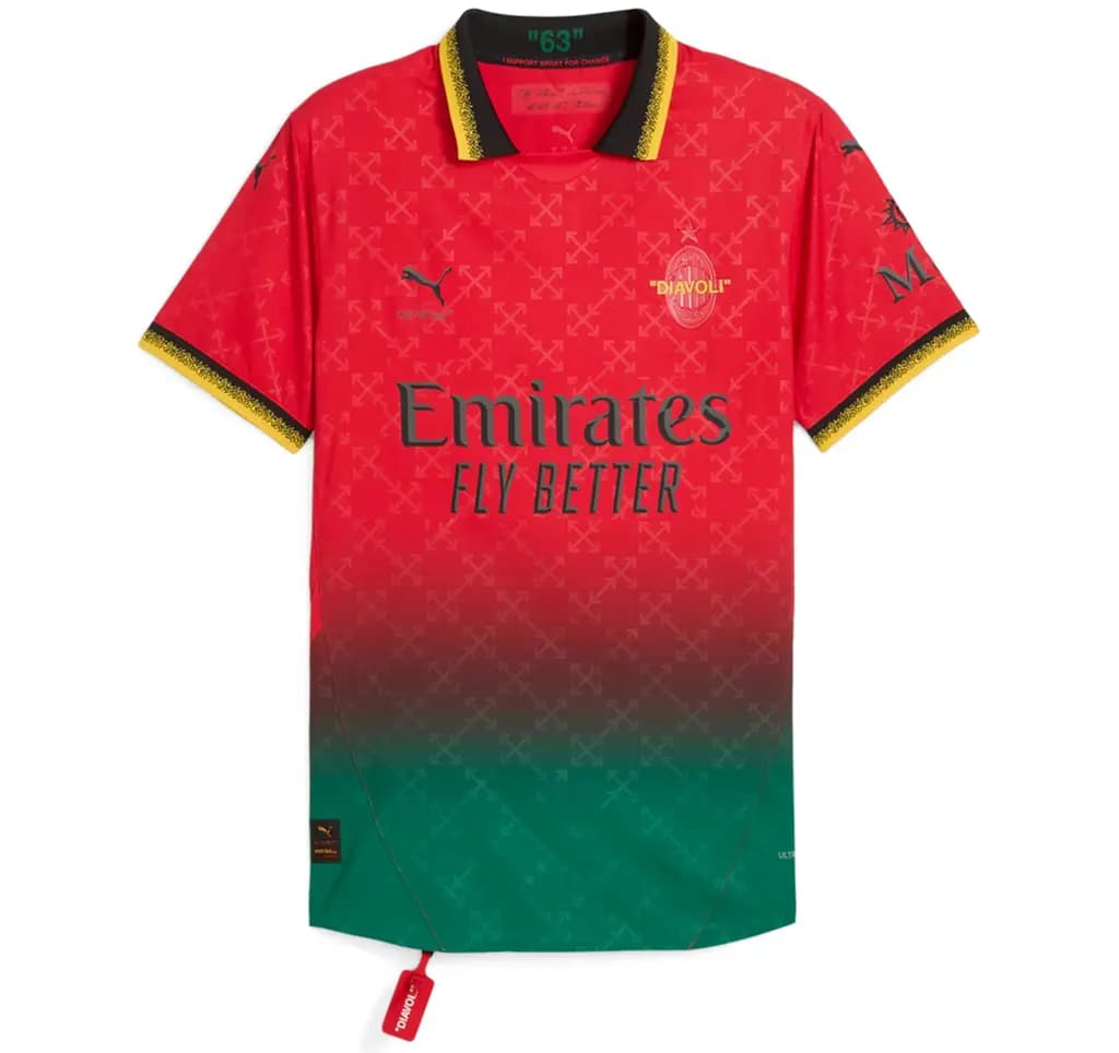 Áo Puma x Off-White AC Milan 24/25 'Red Green' 783000-02