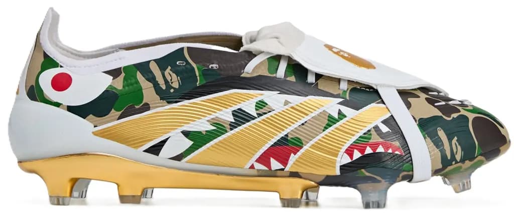 Giày Adidas Predator Elite Foldover Tongue FG x Bape 'Green' JS3104