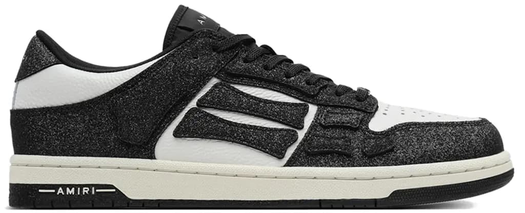 Giày Amiri Skel Top Low Shimmer 'Black White' AWFOSR1037-002