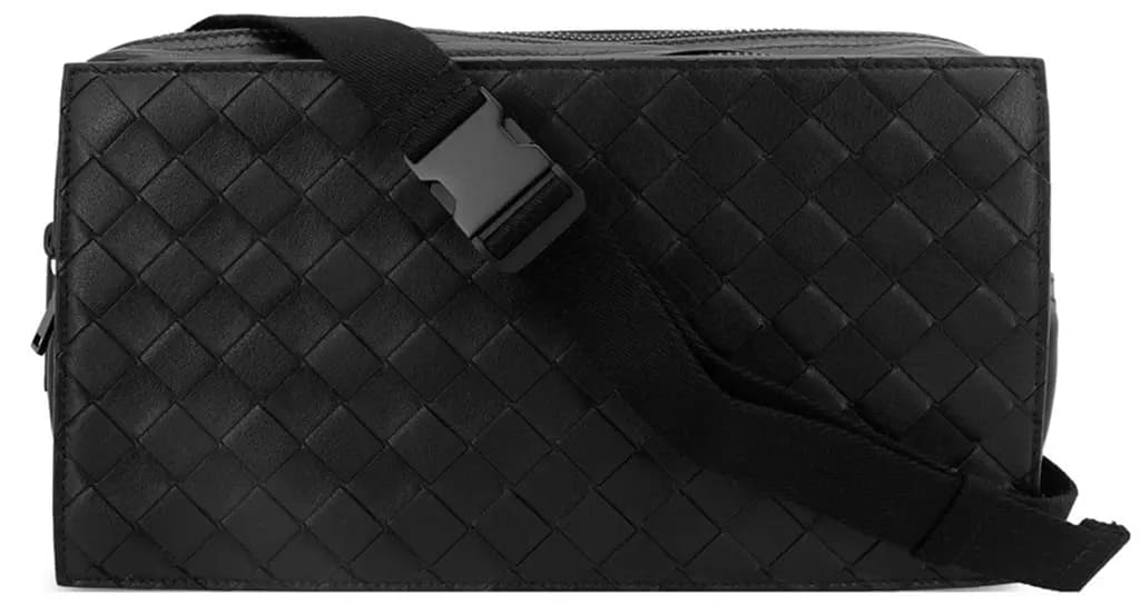 Túi Bottega Veneta Cow Leather Fanny Pack 'Black' 609853VCQH18984