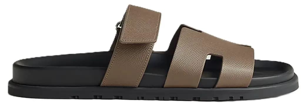 Dép Hermes Chypre Sandal 'Brown Black' H222857ZHX3390
