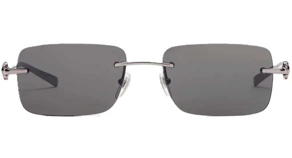 Kính Gucci Rectangular Frame Sunglasses 'Silver Grey' 797456-I3330-8112