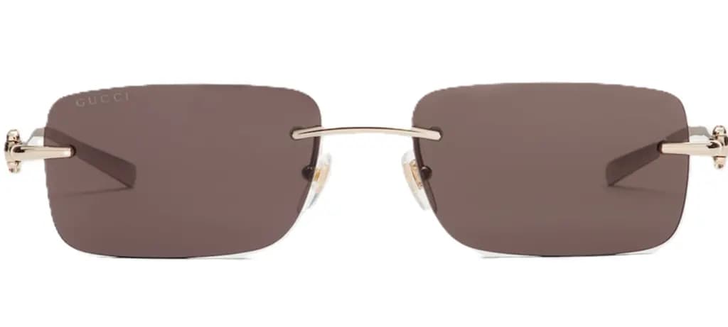 Kính Gucci Rectangular Frame Sunglasses 'Brown' 797456-I3330-8023
