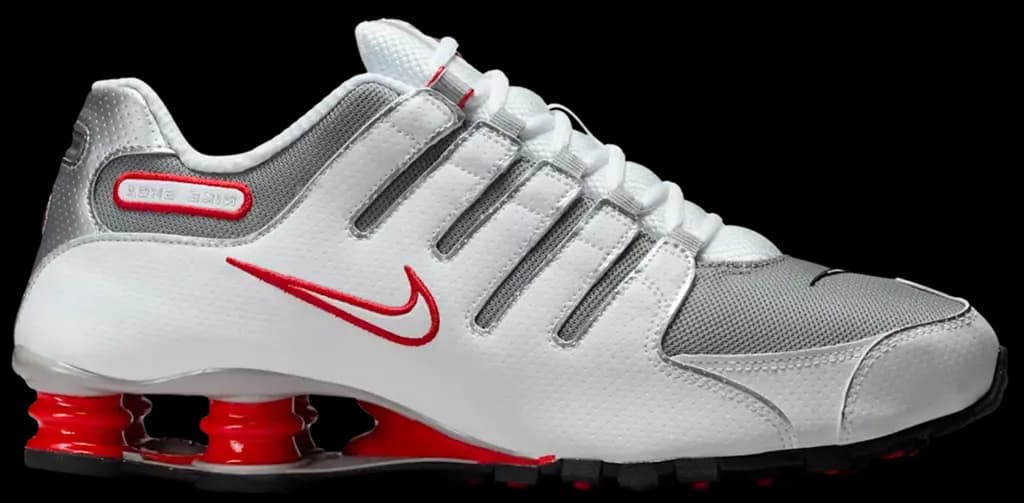 Giày Nike Shox NZ 'White Red Metallic Silver' 378341-104