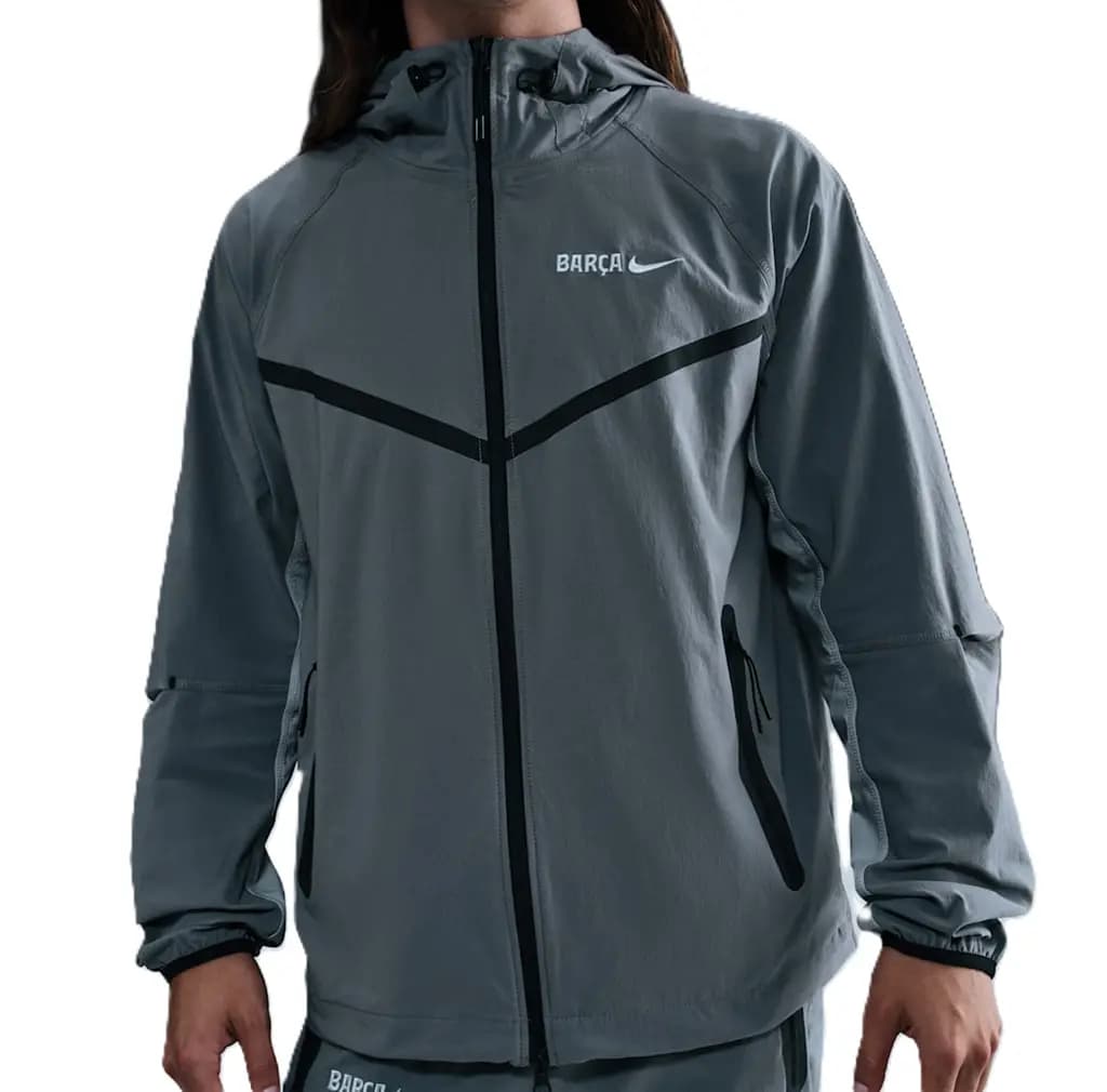 Áo Nike F.C. Barcelona Tech Windrunner Jacket 'Smoke Grey' HM4234-084