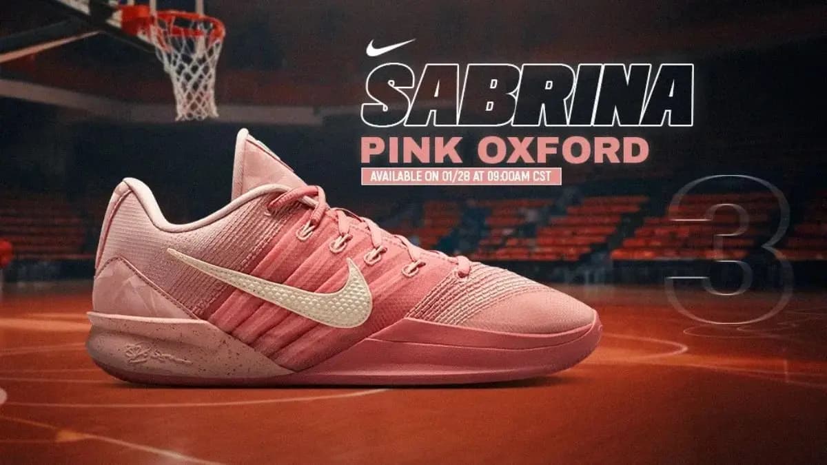 Cận cảnh Nike Sabrina 3 "Pink Oxford" cực ngọt