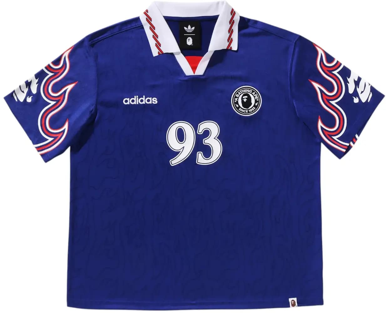 Áo Adidas x BAPE Flame Jersey 'Blue' KF4914