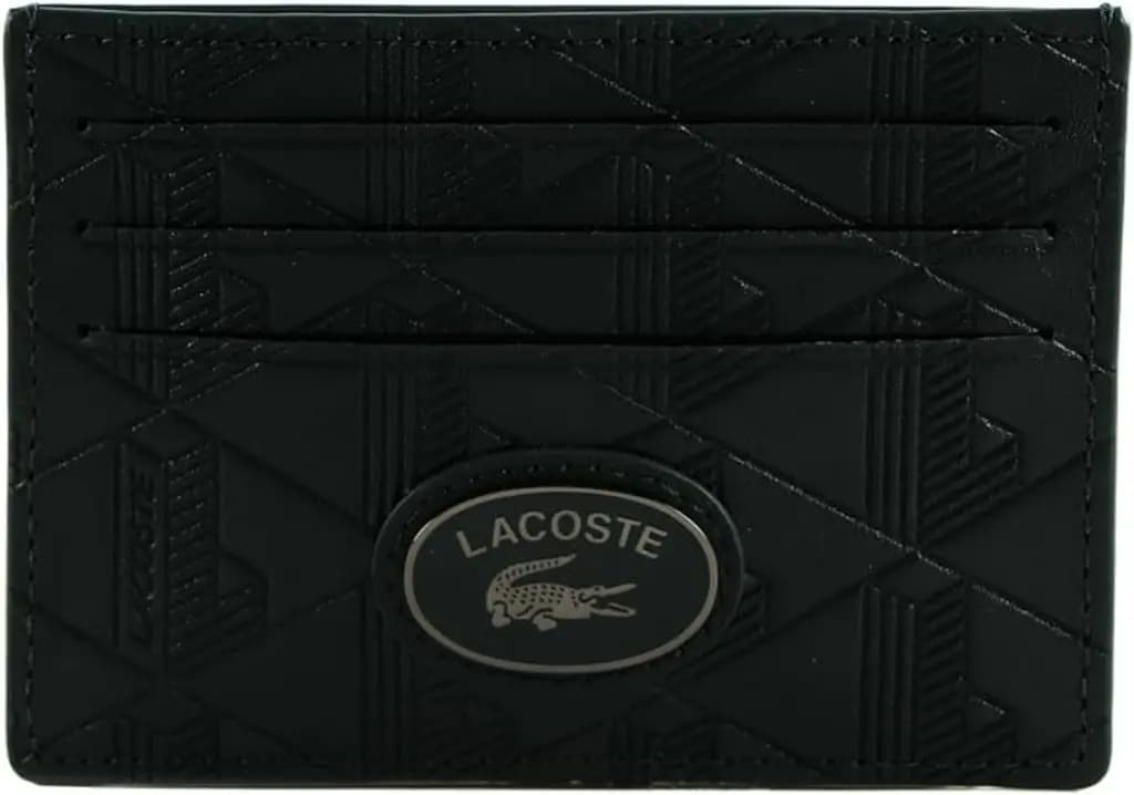 Ví Lacoste Leather Monogram 'Black' NH4397MR