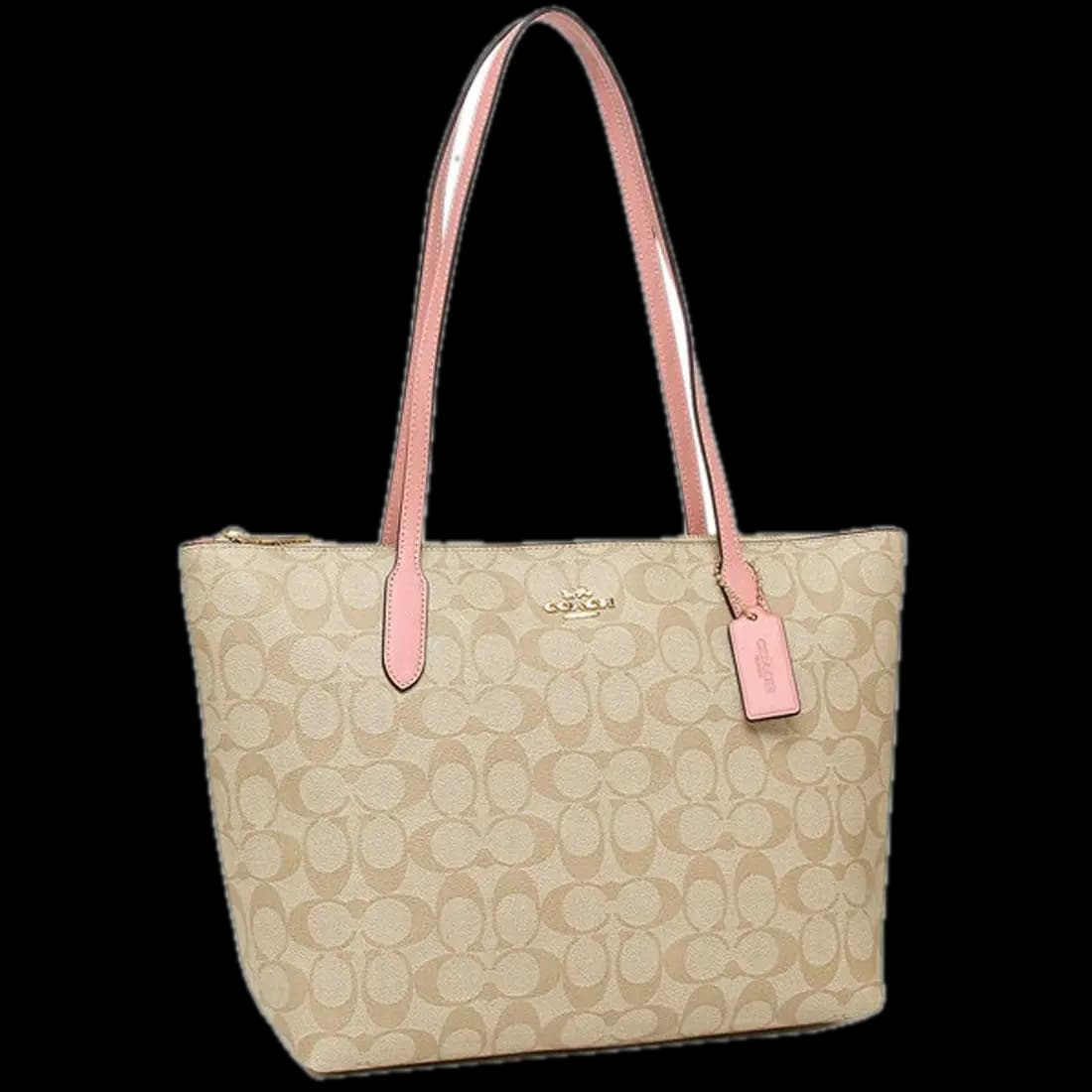 Túi Coach Zip Top Tote Shoulder Bags 'Light Khaki' 4455-IMSDJ
