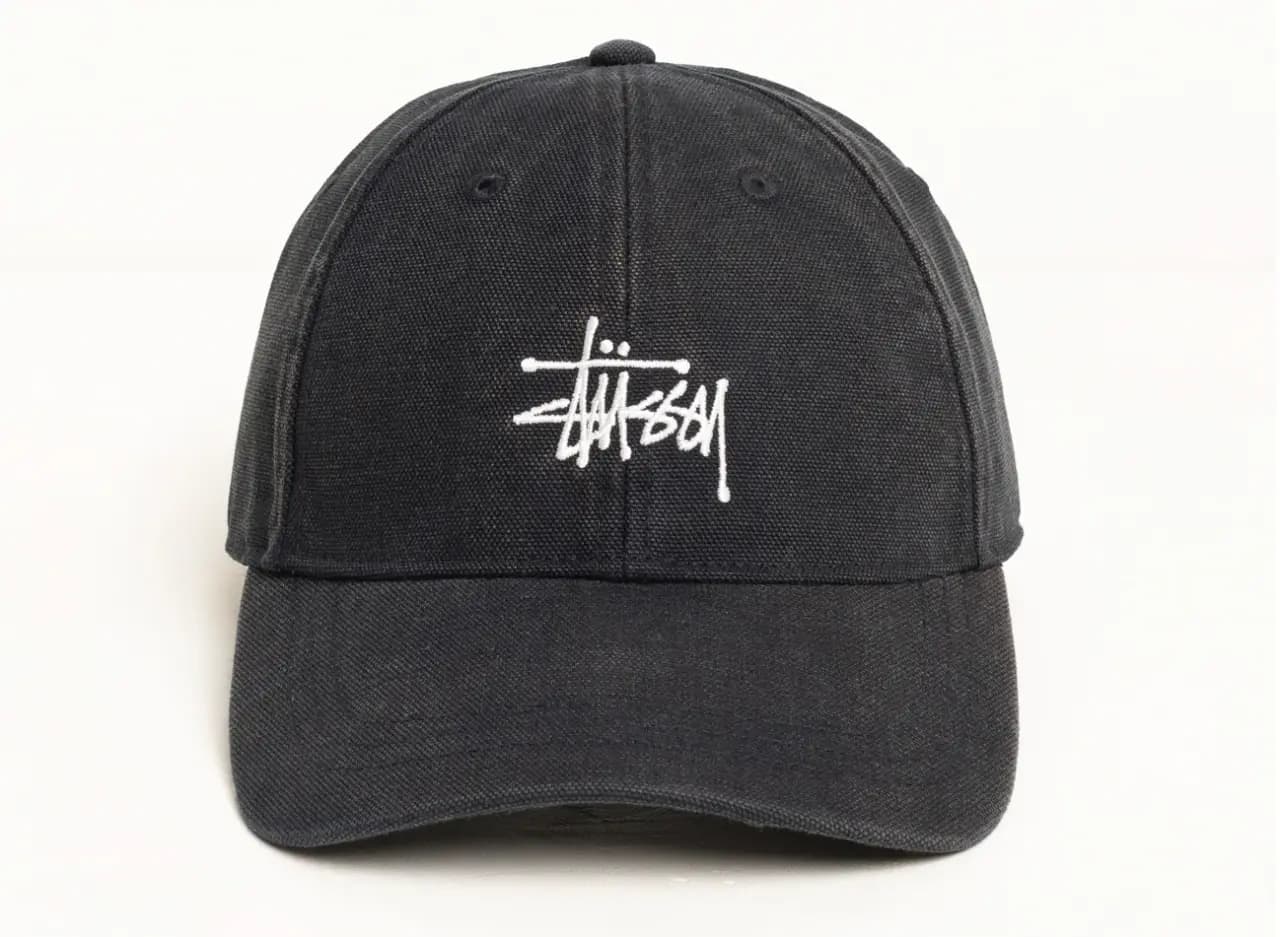 Mũ Stüssy Basic Washed Canvas 'Black' 1311210-BLACK