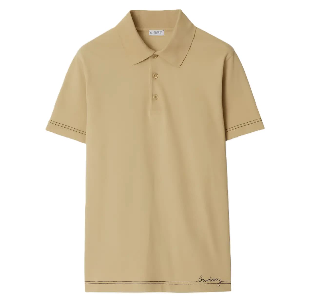 Áo Burberry Logo-embroidered Polo 'Beige' 8090489