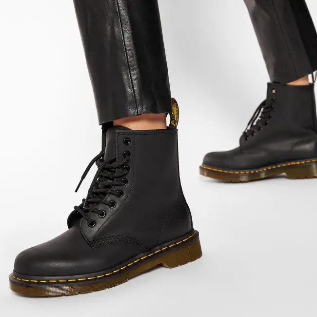 Giày Dr. Martens 1460 Greasy 'Black' 11822003 — ảnh 3