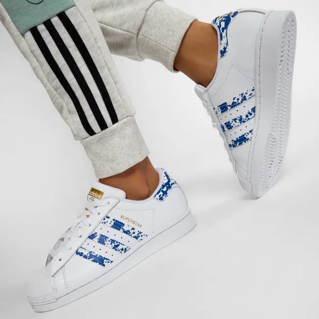 Giày Adidas Superstar 'White Blue Splatter' FY7713 — ảnh 5