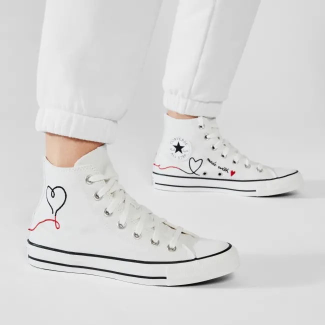 Giày Converse Chuck Taylor All Star High 'Made with Love White' 171159C — ảnh 2