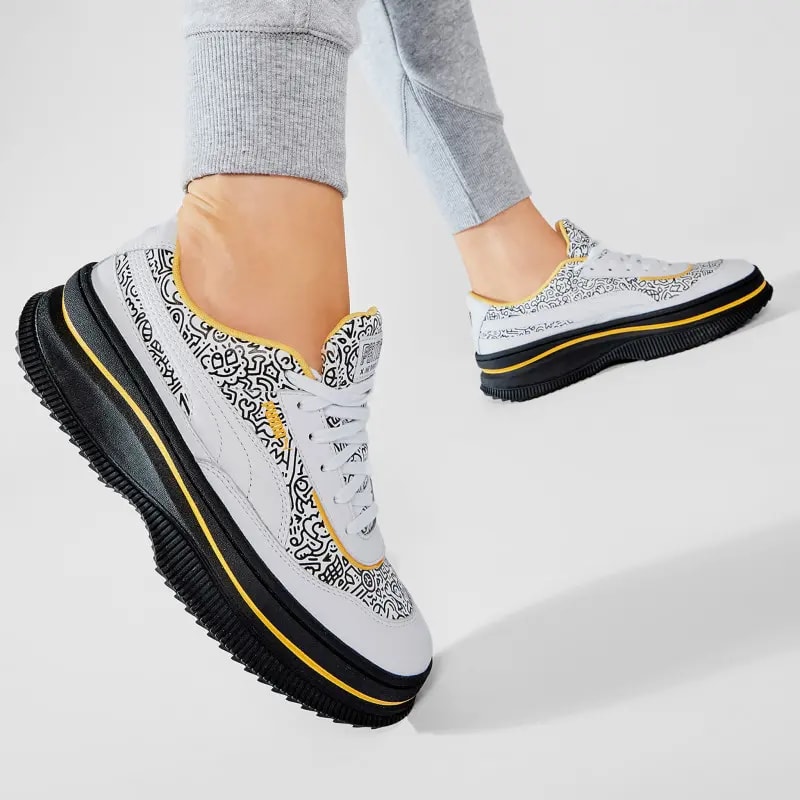 Giày Puma x Mr Doodle Deva 'White Yellow' 374221-01​ — ảnh 2