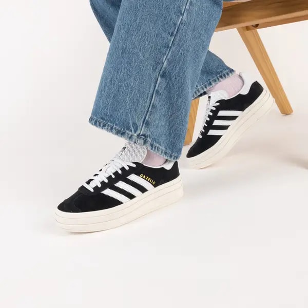 Giày Adidas Wmns Gazelle Bold 'Black White' HQ6912 — ảnh 3
