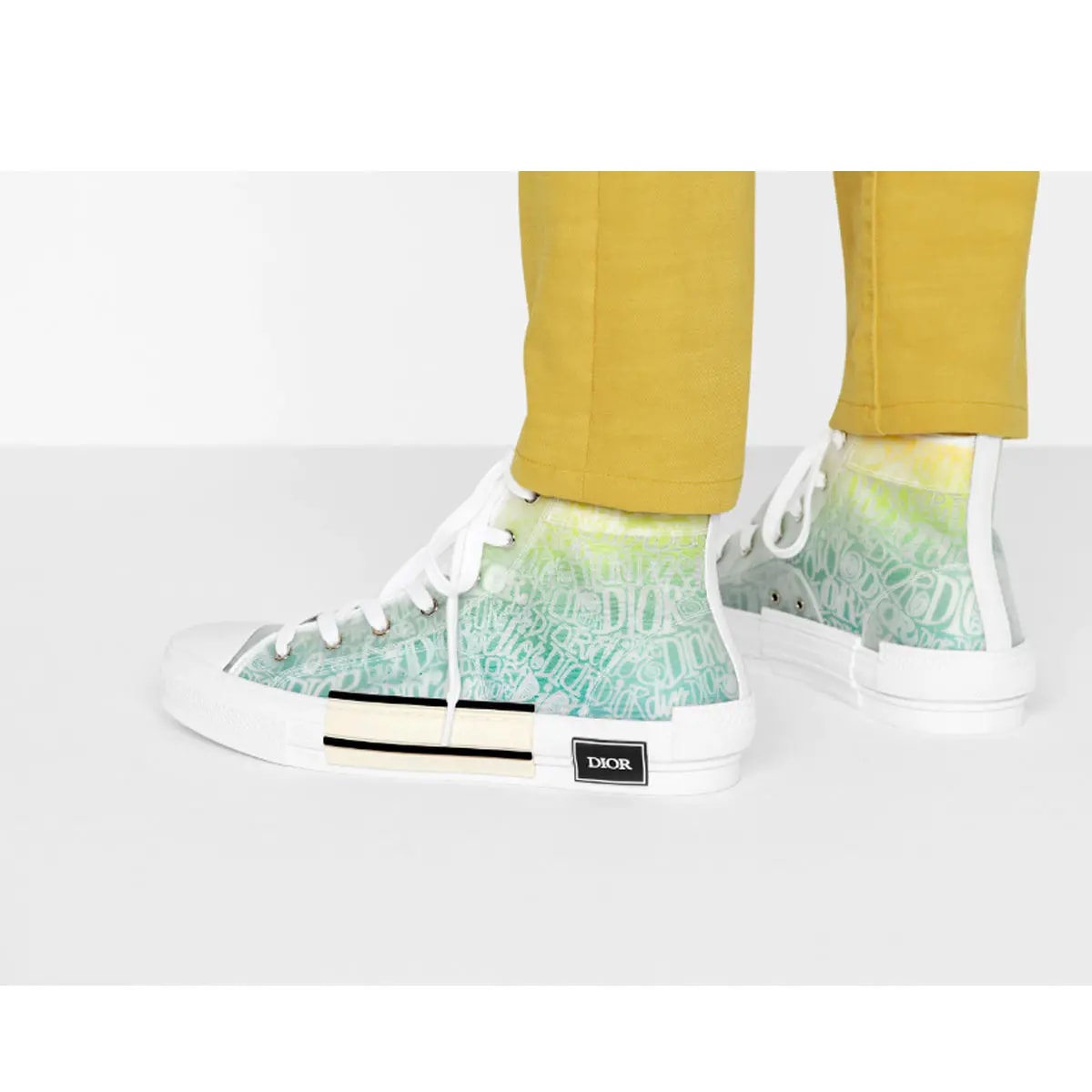 Giày Shawn Stussy x Dior B23 High 'Yellow Green' — ảnh 3