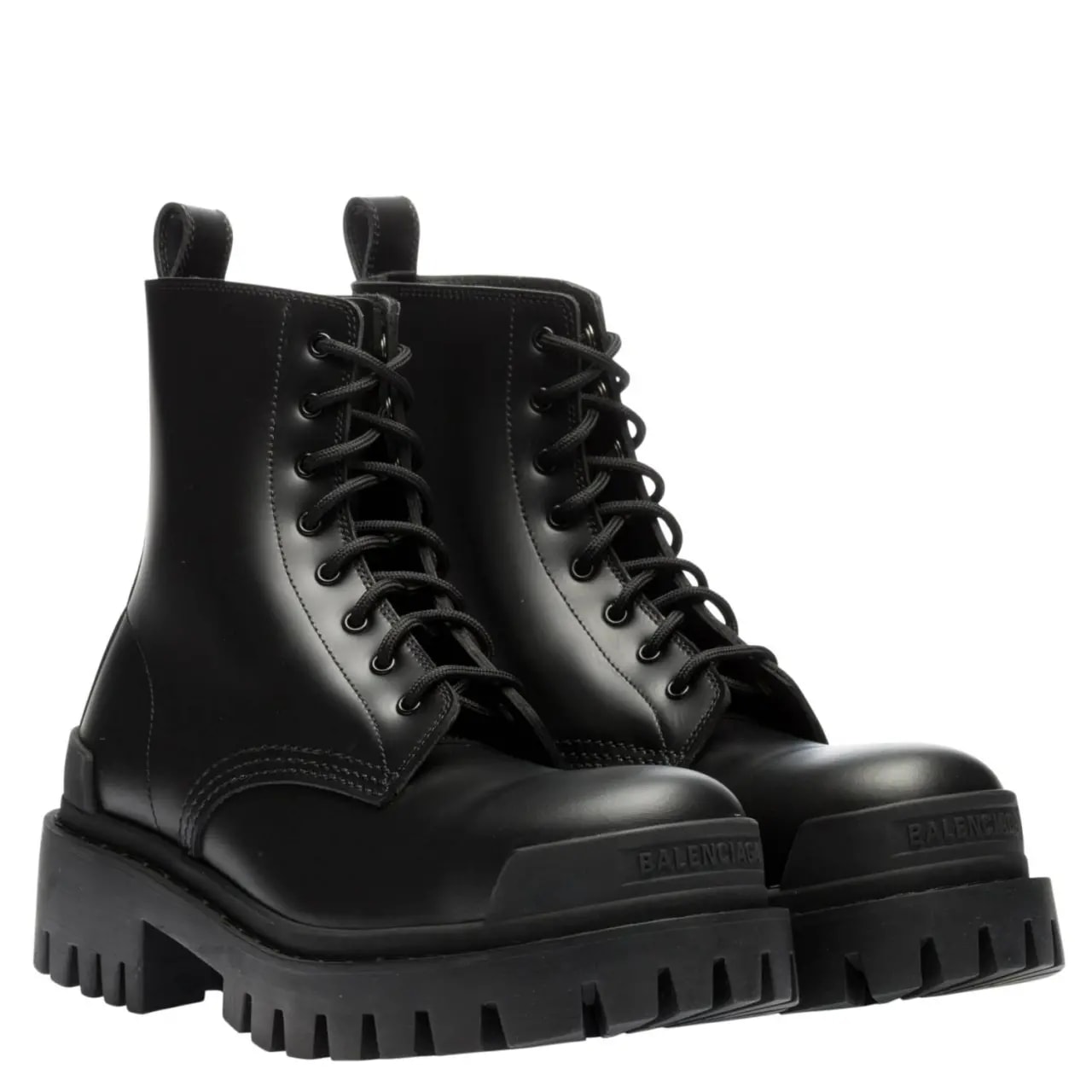 Giày Balenciaga Wmns Leather Combat Boots Strike 590974-WA960-1000 — ảnh 2