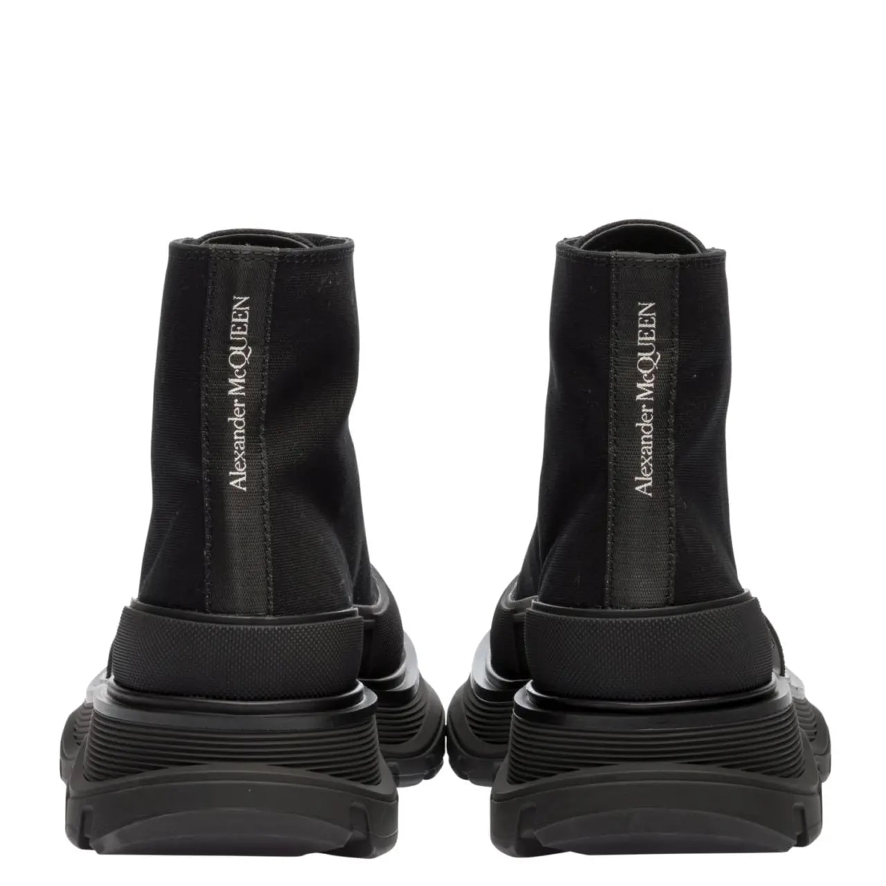 Giày Alexander McQueen Wmns Fashion Black Fabric Hi Top 611706-W4L32-1000 — ảnh 3