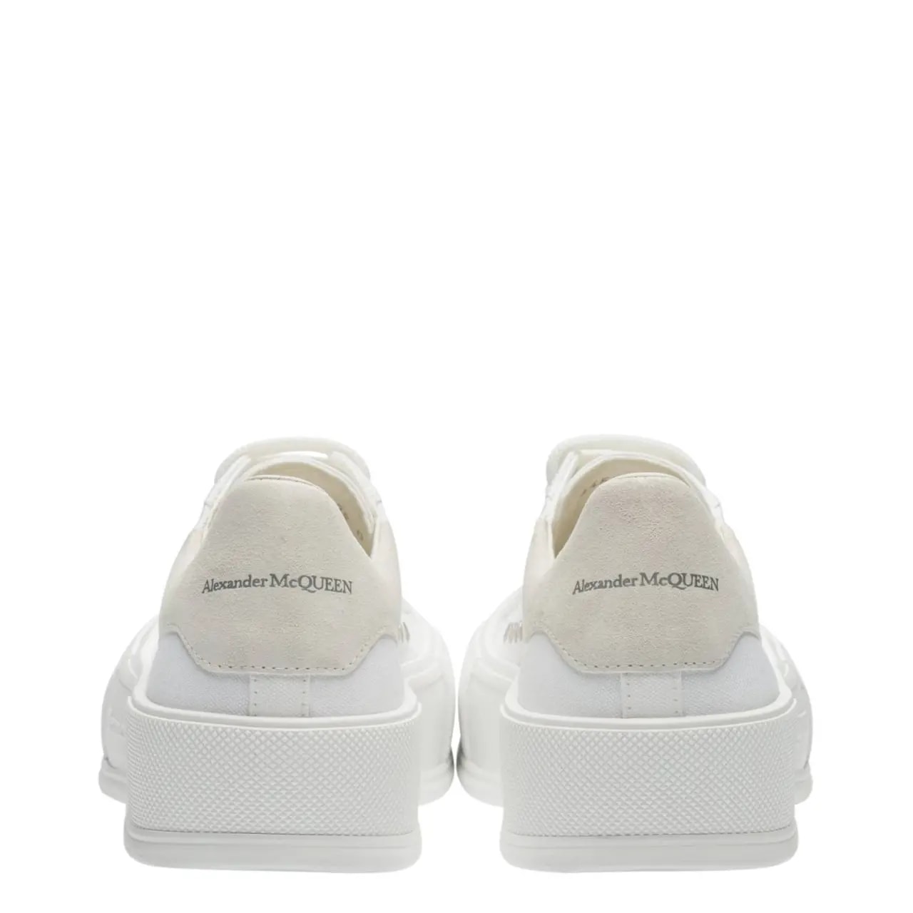 Giày Alexander McQueen Wmns Deck Lace-Up Plimsoll 'White' 654593-W4PQ1-9000 — ảnh 4