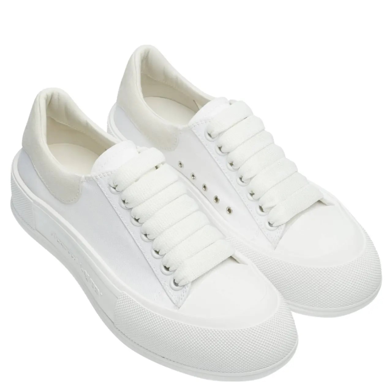 Giày Alexander McQueen Wmns Deck Lace-Up Plimsoll 'White' 654593-W4PQ1-9000 — ảnh 5