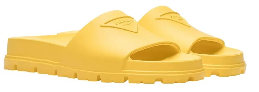 Dép Prada Triangle Logo Slide 'Yellow' 1XX626-3LKV-F0377 — ảnh 3