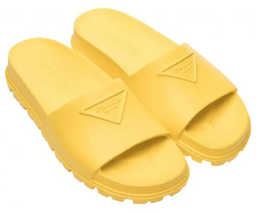 Dép Prada Triangle Logo Slide 'Yellow' 1XX626-3LKV-F0377 — ảnh 2