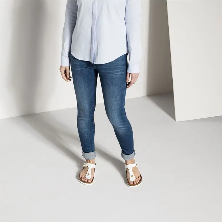 Dép Birkenstock Gizeh 'White Narrow' 1005300 — ảnh 2