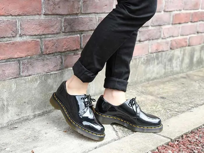 Giày Dr. Martens 1461 Black Patent Lamper 10084001 — ảnh 4