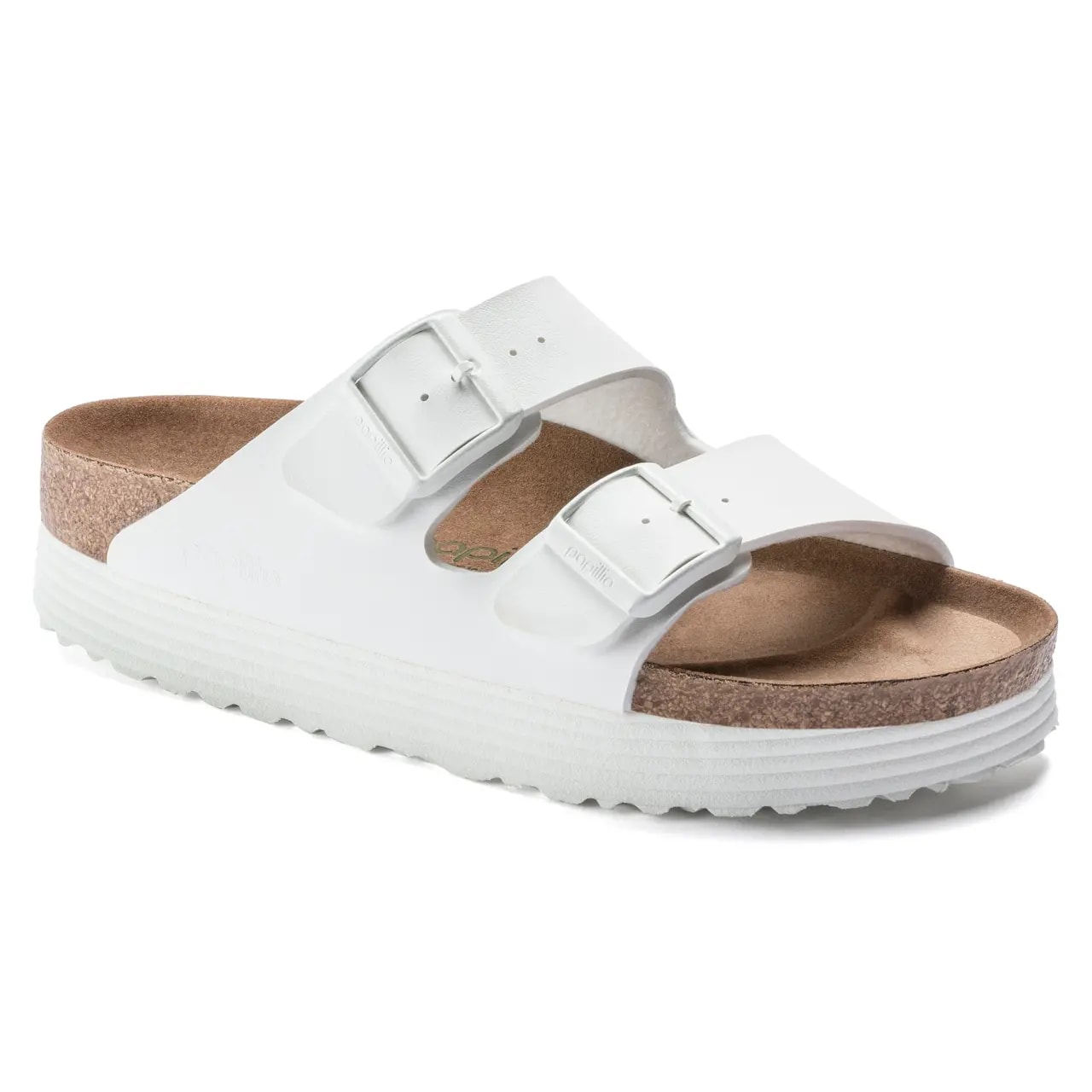 Dép Birkenstock Arizona Platform 'Vegan White' 1018581 — ảnh 4