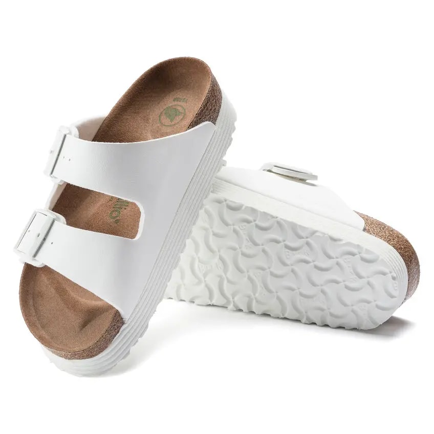 Dép Birkenstock Arizona Platform 'Vegan White' 1018581 — ảnh 5