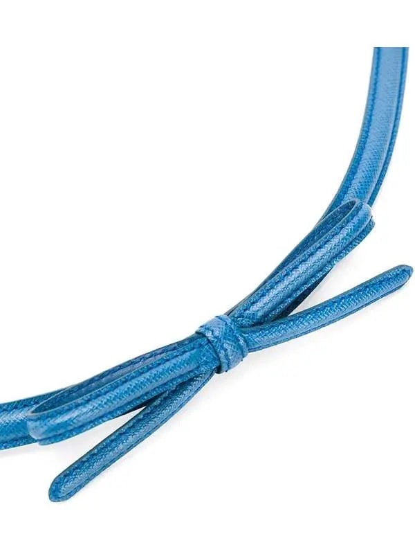 Thắt Lưng Prada Bow Blue Calfskin Skinny Belt 1CC156053F0215 — ảnh 2