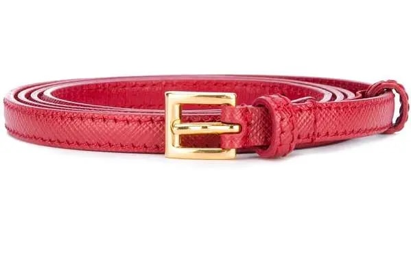 Thắt Lưng Prada Gold Buckle Red Saffiano Belt 1C4067053F068Z