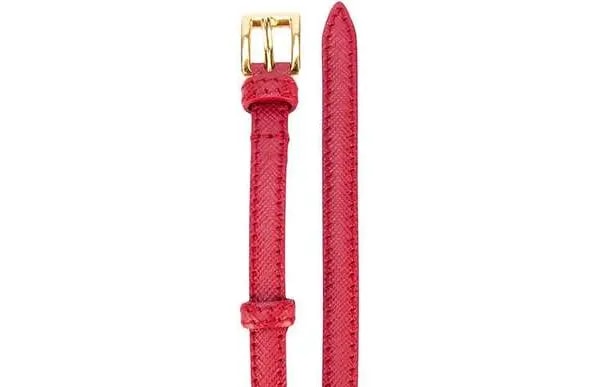 Thắt Lưng Prada Gold Buckle Red Saffiano Belt 1C4067053F068Z — ảnh 2