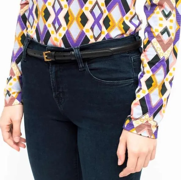 Thắt Lưng Prada Gold Buckle Black Saffiano Belt 1C4067053F0002 — ảnh 2