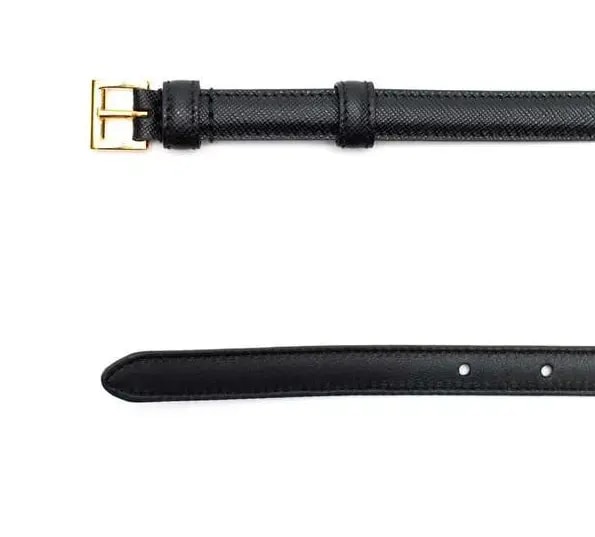Thắt Lưng Prada Gold Buckle Black Saffiano Belt 1C4067053F0002 — ảnh 5