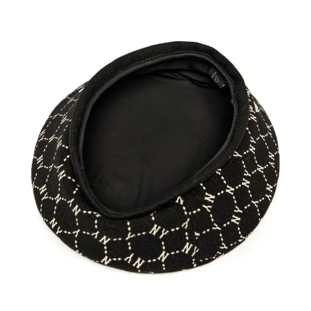 Mũ MLB Monogram Diamond Wool Beret 3ACBB0616-50BKS — ảnh 3