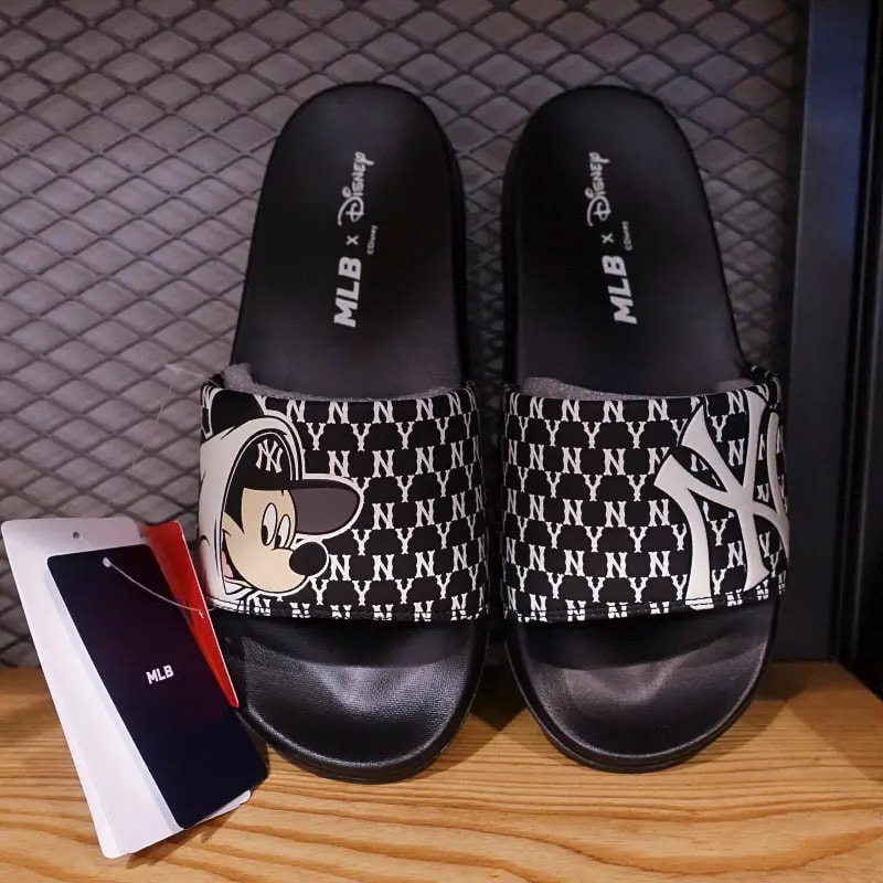Dép MLB Slide X Disney Yankee Black 32SHHK011-50L — ảnh 3