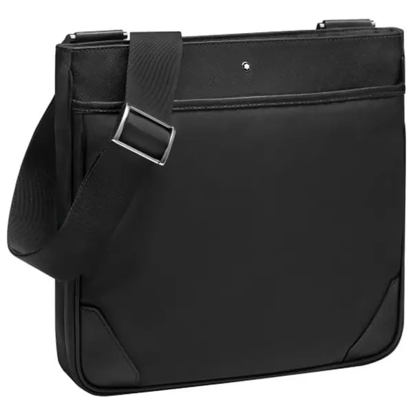 Túi Montblanc Sartorial Medium Nylon Black Leather Trim Jet Reporter 116797 — ảnh 2