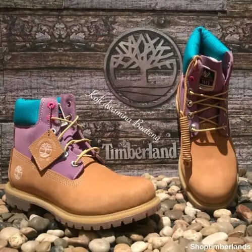 Giày Timberland Wmns Premium Waterproof Wheat Purple A2MBE231 — ảnh 4