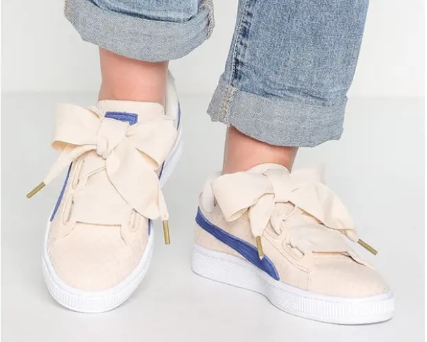 Giày Puma Basket Heart Denim Oatmeal Twilight Blue 363371-03 — ảnh 4