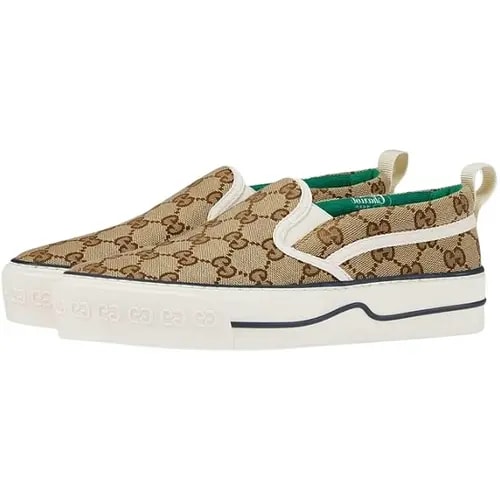 Giày Gucci Wmns Tennis 1977 Slip-On 'Beige Ebony' 624733-2HK40-9762 — ảnh 3