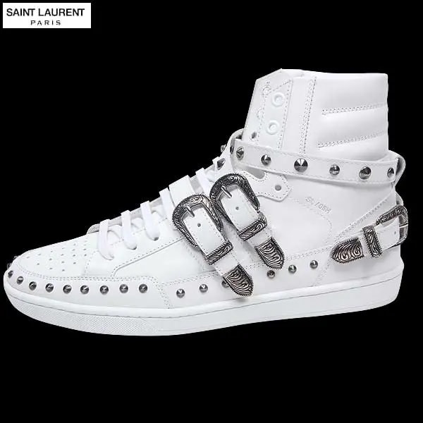 Giày Saint Laurent High Top 'White' 346798-AQ500-9089 — ảnh 4